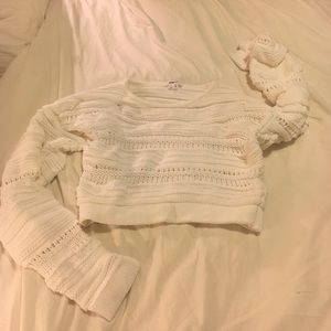Cropped long sleeve Helmut Lang sweater