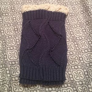 Blue leg warmers