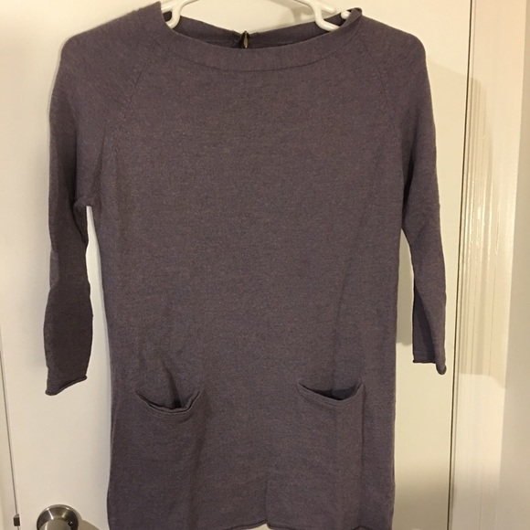 Wool sweater tunic TOAST UK brand M purple