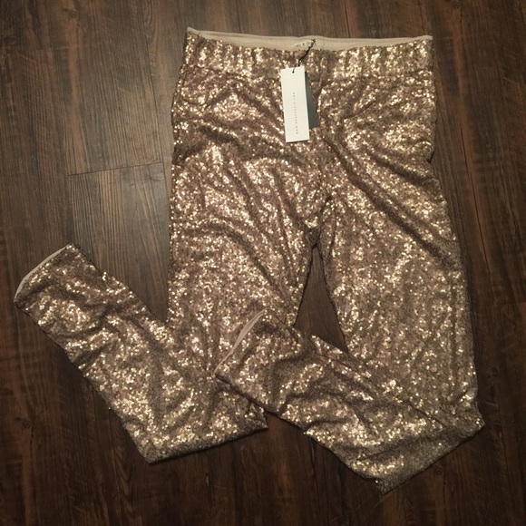 Gold Sequin Leggings