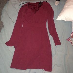 Plunging V neck tight dress
