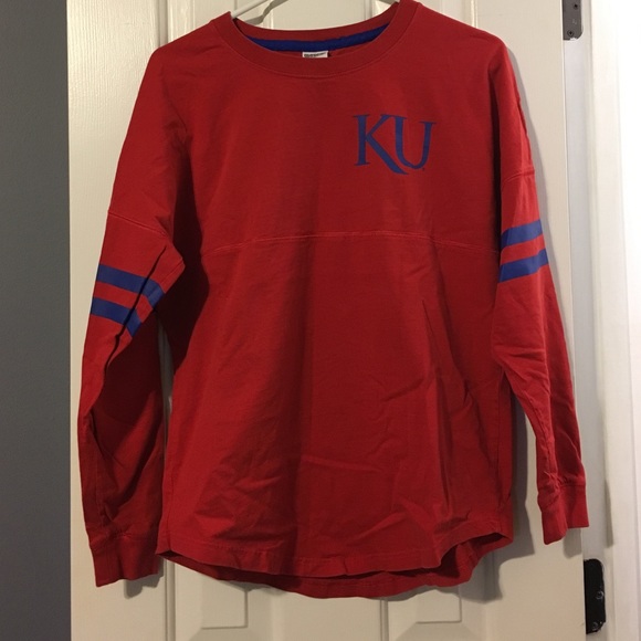 KU VS Pink Varsity Long Sleeve