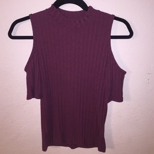 Maroon top