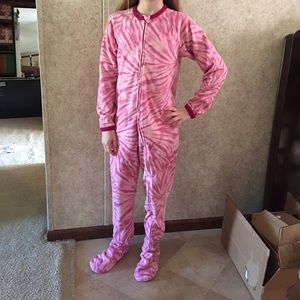 Girls footed onesie pajama