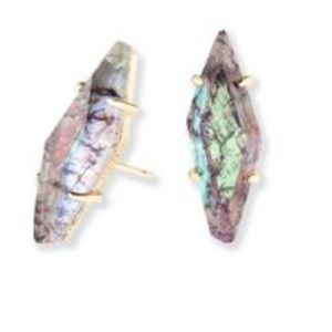 Kendra Scott NEW Belinda studs in navy crackle