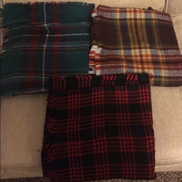 Bundle of 3 blanket scarves