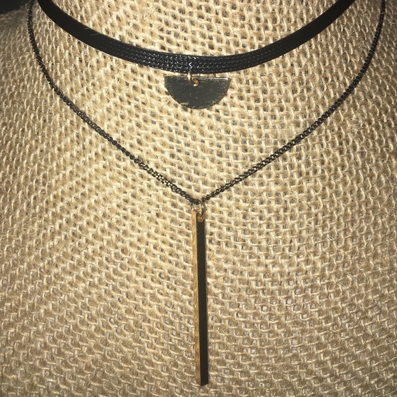 Double Gold Chain Choker ⚫️🔸 - Picture 2 of 2