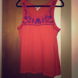 Old Navy Orange and Purple Tank Top