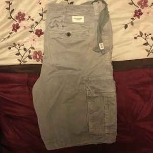 A&F Gray cargo shorts