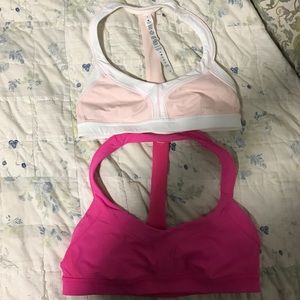 Lululemon yoga bras. Worn under three times