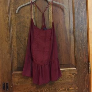 Burgundy tank top - American Eagle