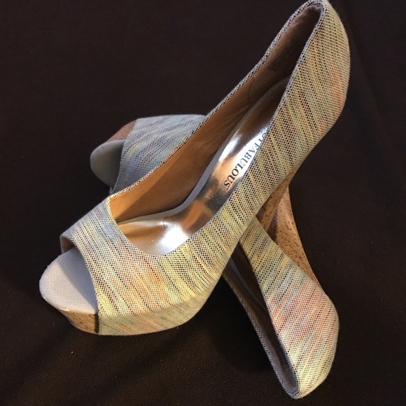 Cork Screw Platform High Heels