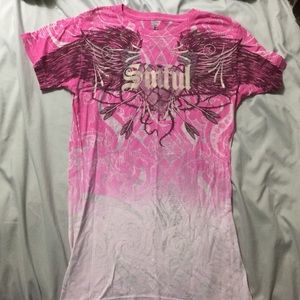 Sinful clothing pink shirt