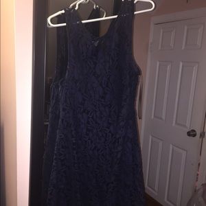 Free people lace navy dress size large