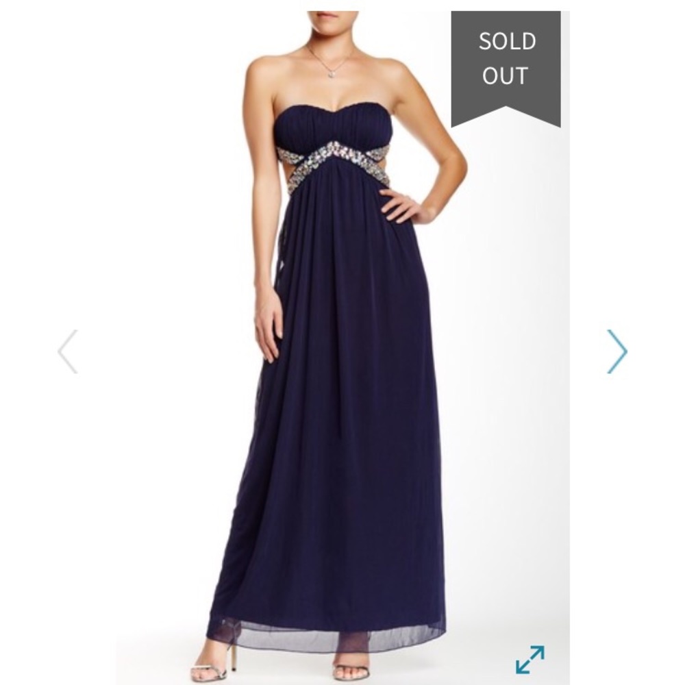 ‼️NWT‼️Trixxi Strapless Prom Gown - Picture 3 of 8