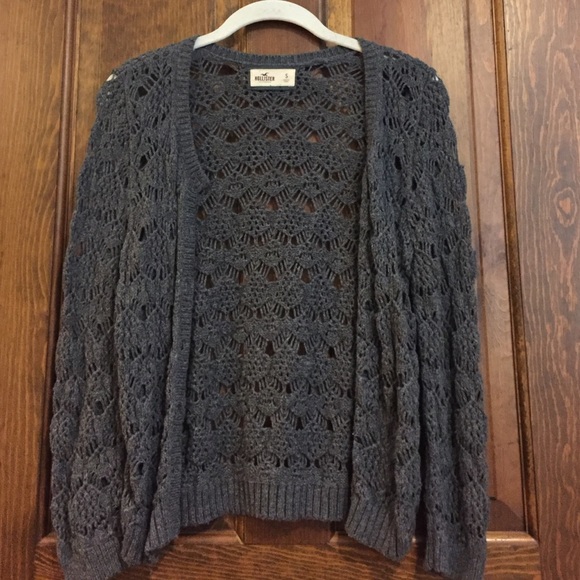 Grey Knit Cardigan - Hollister