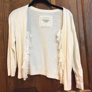 Cream Cardigan - Abercrombie and Fitch