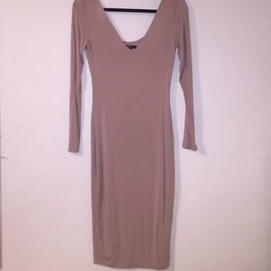 Tan bodycon dress