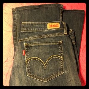 Levi 518 Distressed Bootcut Jeans