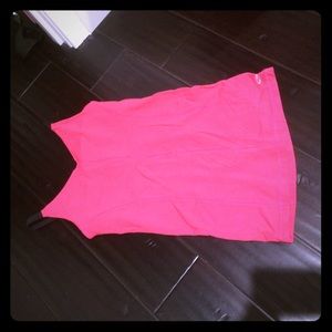 Raspberry Colored Workout Tank with shelf bra