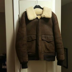 Saks Fifth Ave Men's Nubuck Shearling Jacket