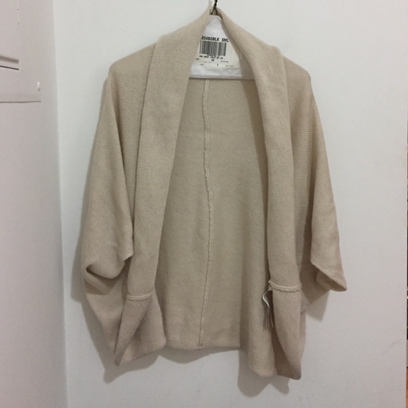 Beige knit cardigan