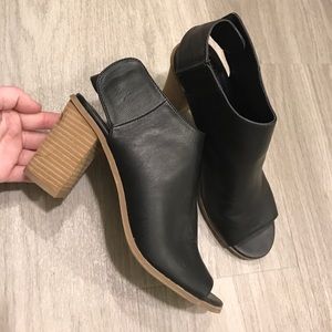 Black Open Toe Heels