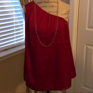 Eloquii asymmetrical fluid blouse