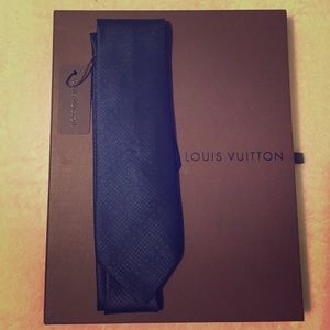 Louis Vuitton navy blue silk tie