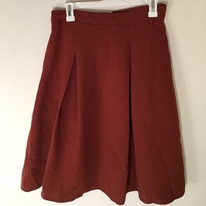 Forever 21 Flare High Waist Midi Skirt