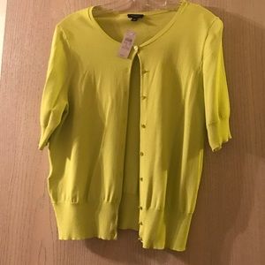 This neon green cardi is a show stopper