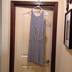 Deep navy and white dress from stitch fix