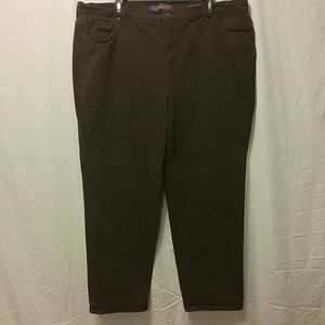 Gloria Vanderbilt plus size 22w brown pants