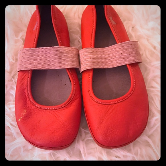 Red "Camper" Boutique leather slipper flats