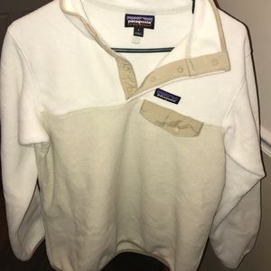 Cream/White button up Patagonia Jacket