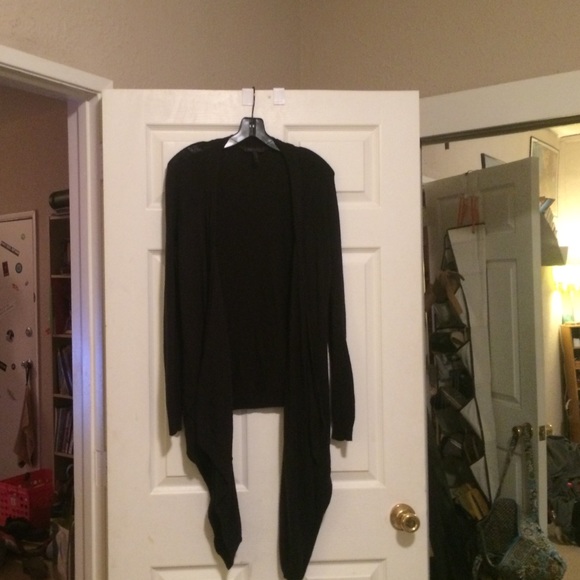 BCBG Black wrap sweater