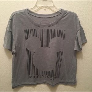 Mickey Mouse bar code crop top