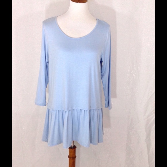 SALE Scoop Neck Tunic with Ruffle Hem - Picture 3 of 5