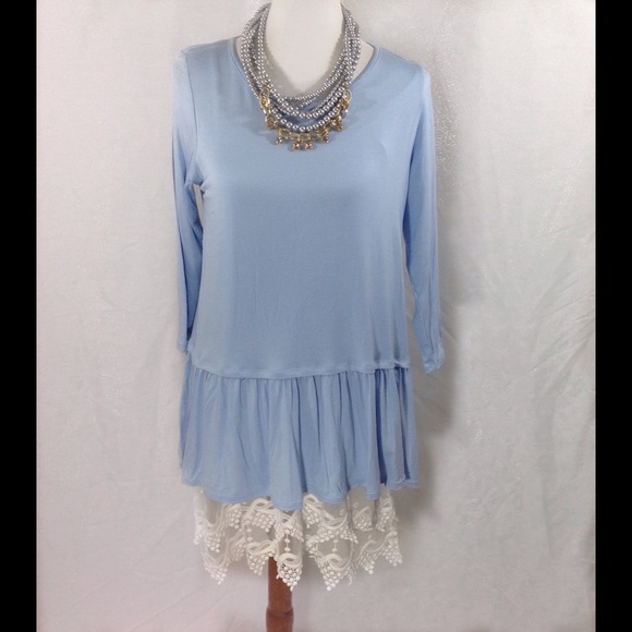 SALE Scoop Neck Tunic with Ruffle Hem - Picture 2 of 5