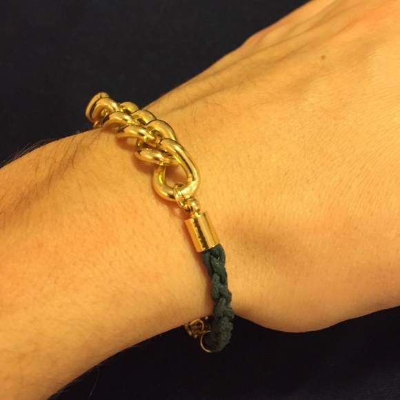 Gold and Blue Dainty Bracelet
