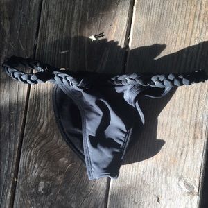 Black Pakaloha braided bikini bottoms
