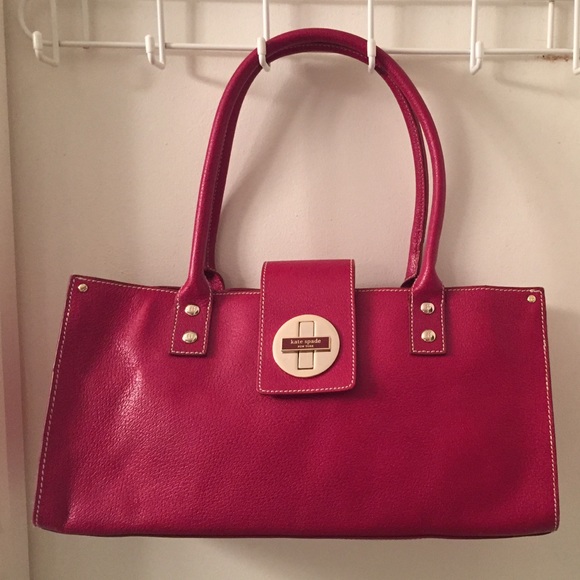 Kate Spade red leather satchel
