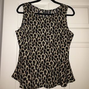 Brand new leopard peplum top