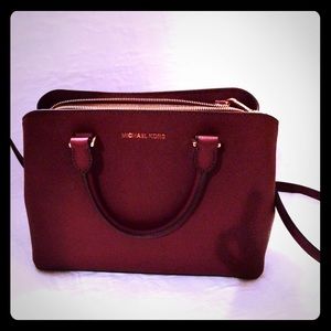 Michael Kors wine/eggplant purse