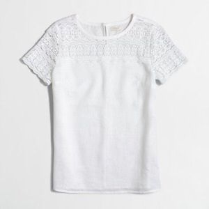 BRAND NEW Medium J.Crew Linen Lace Shirt
