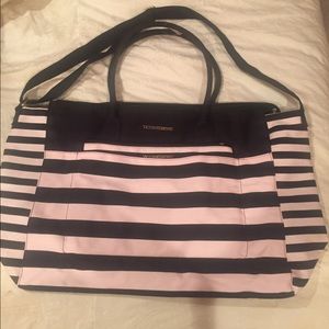 NEW Striped Victoria's Secret shoulder tote