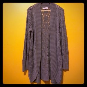 Knit Grey Swing Cardigan