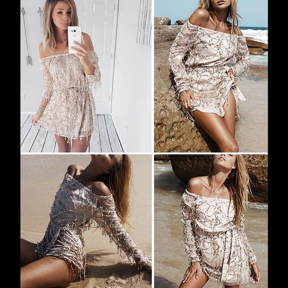 ❤️SALE Sexy off shoulder evening party beach dress - Picture 3 of 4