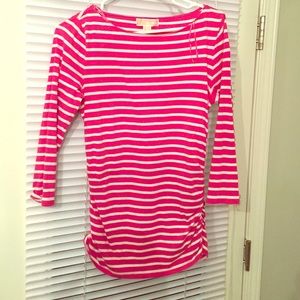 Michael Kors Size M Stripped Tunic 3/4 Sleeve Top.