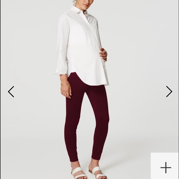 Maternity Sateen Five Pocket Leggings